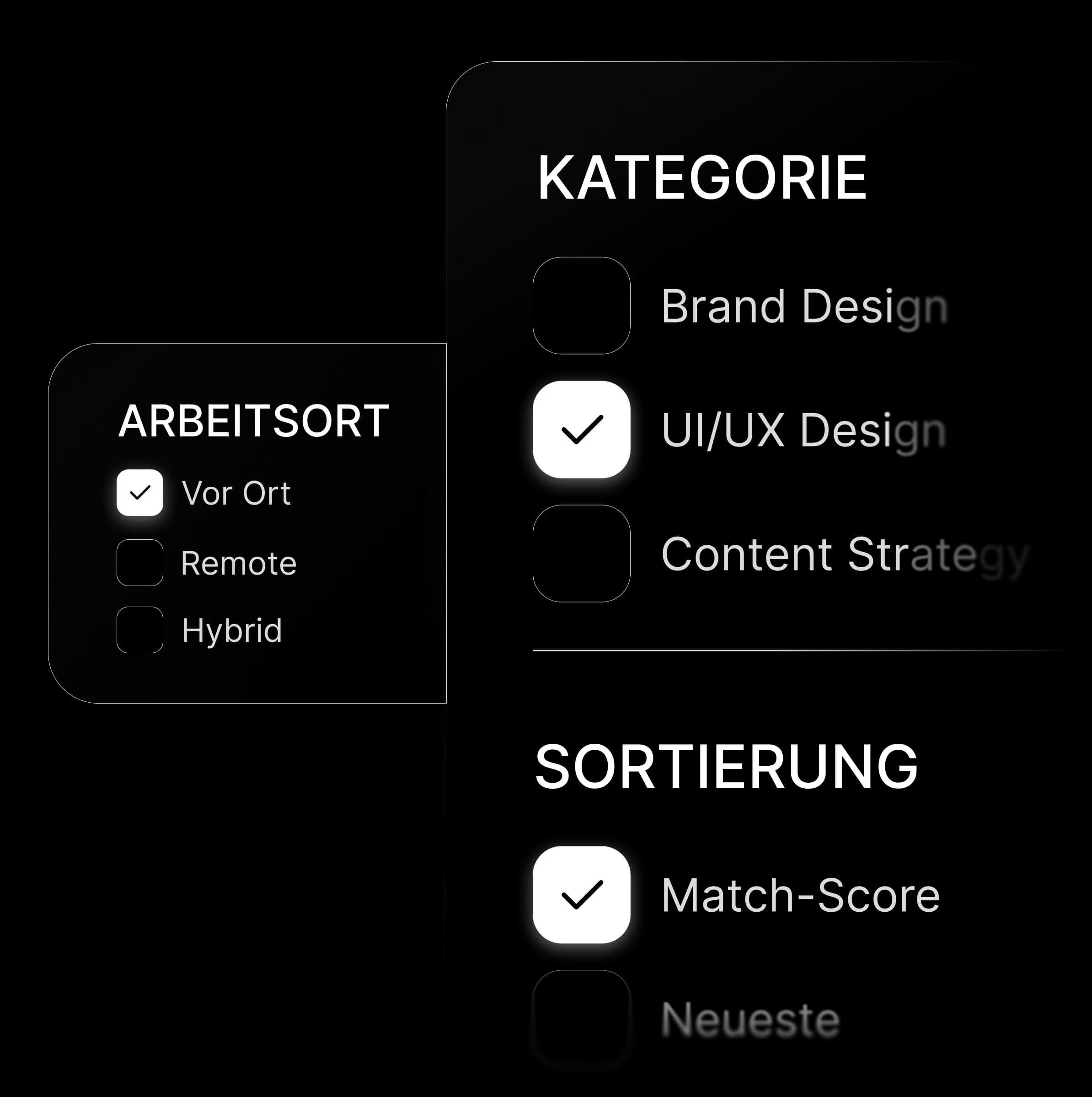 Filter, die verstehen, was du suchst.